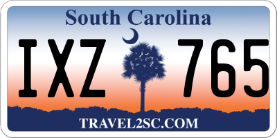 SC license plate IXZ765
