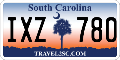 SC license plate IXZ780