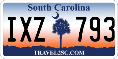 SC license plate IXZ793