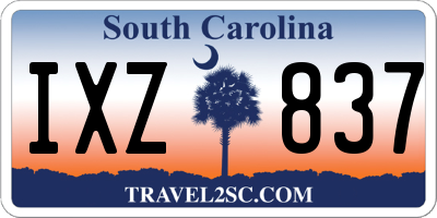 SC license plate IXZ837
