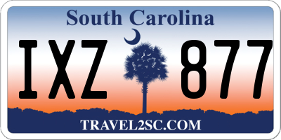 SC license plate IXZ877