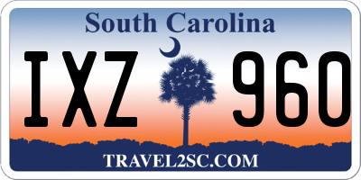 SC license plate IXZ960