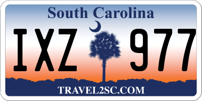 SC license plate IXZ977