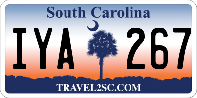 SC license plate IYA267