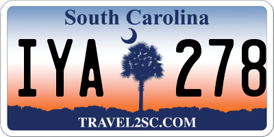 SC license plate IYA278