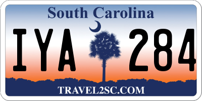 SC license plate IYA284