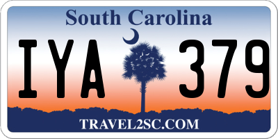SC license plate IYA379