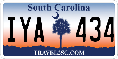 SC license plate IYA434