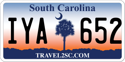 SC license plate IYA652
