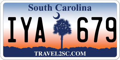 SC license plate IYA679