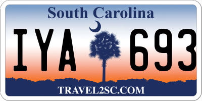 SC license plate IYA693