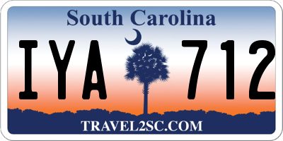 SC license plate IYA712