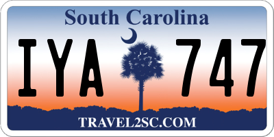 SC license plate IYA747