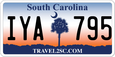 SC license plate IYA795