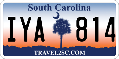 SC license plate IYA814