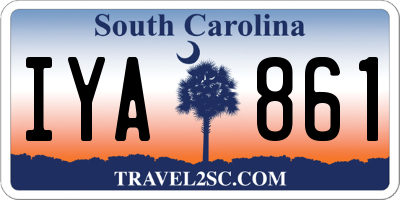 SC license plate IYA861