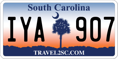 SC license plate IYA907
