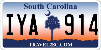SC license plate IYA914