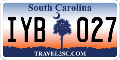 SC license plate IYB027