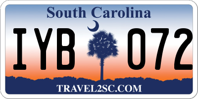 SC license plate IYB072