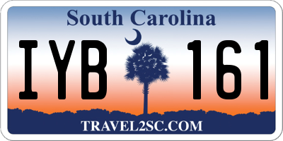 SC license plate IYB161
