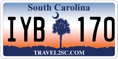 SC license plate IYB170