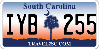 SC license plate IYB255