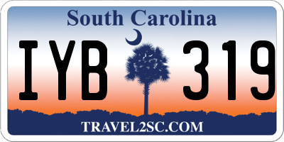 SC license plate IYB319