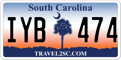 SC license plate IYB474