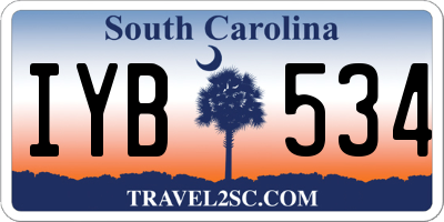 SC license plate IYB534