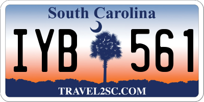 SC license plate IYB561