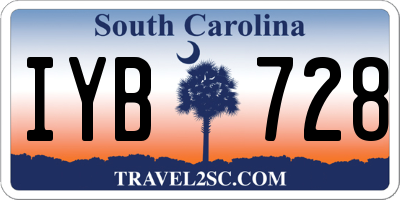 SC license plate IYB728