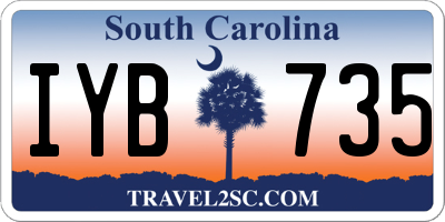SC license plate IYB735