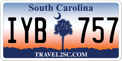 SC license plate IYB757
