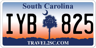 SC license plate IYB825