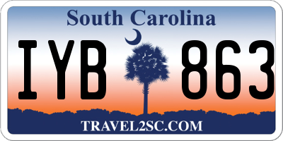SC license plate IYB863