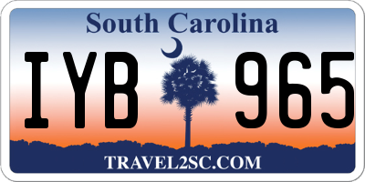 SC license plate IYB965