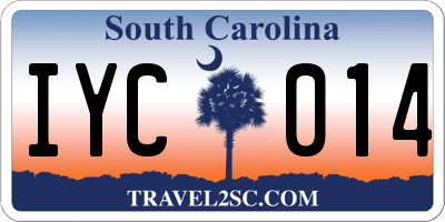 SC license plate IYC014
