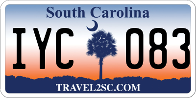 SC license plate IYC083