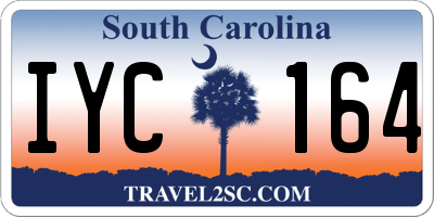 SC license plate IYC164