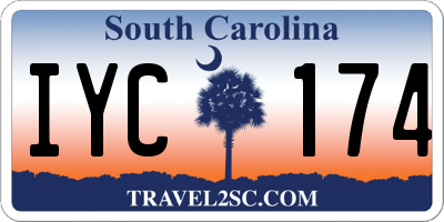 SC license plate IYC174