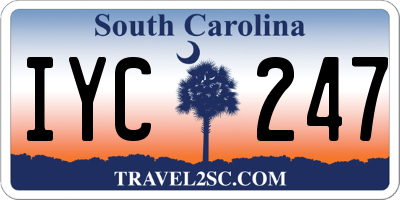 SC license plate IYC247