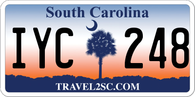 SC license plate IYC248