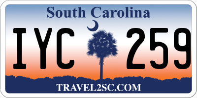 SC license plate IYC259
