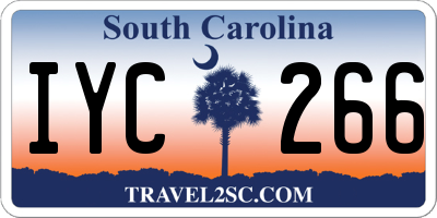 SC license plate IYC266