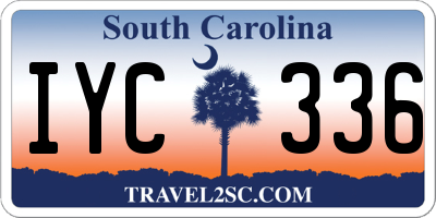 SC license plate IYC336