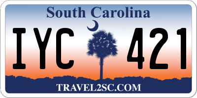 SC license plate IYC421