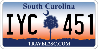 SC license plate IYC451