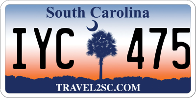 SC license plate IYC475