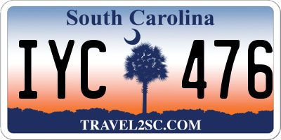 SC license plate IYC476